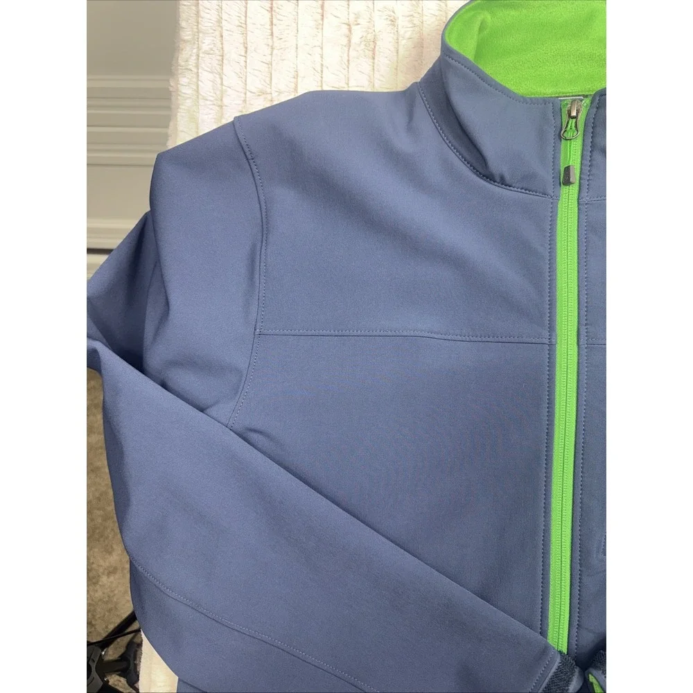 The‎ North Face Jacket Mens Med Blue Apex Pneumatic Softshell Windwall NWOT Mint